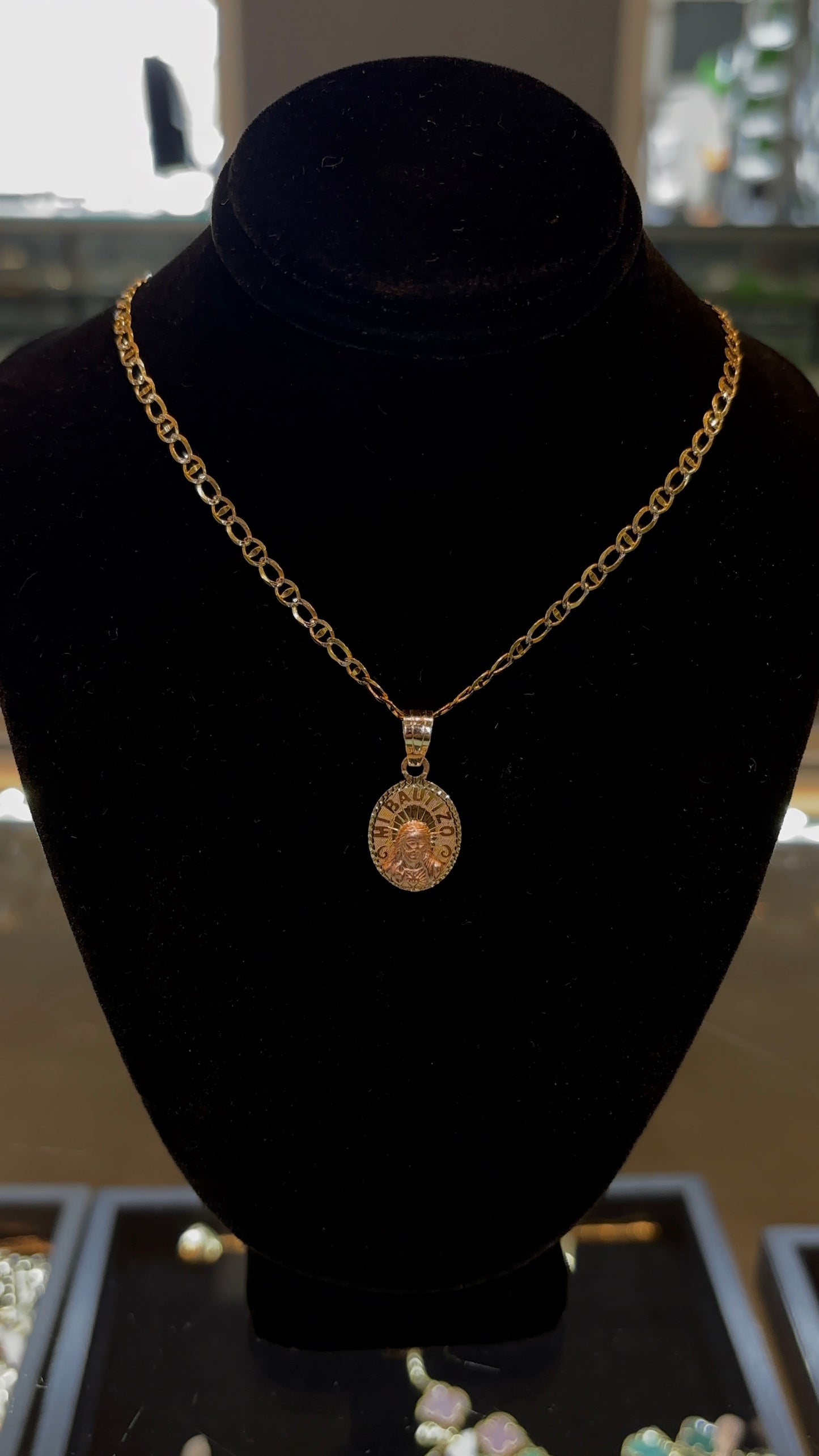 14k Mi Bautizo Con Cristo Set