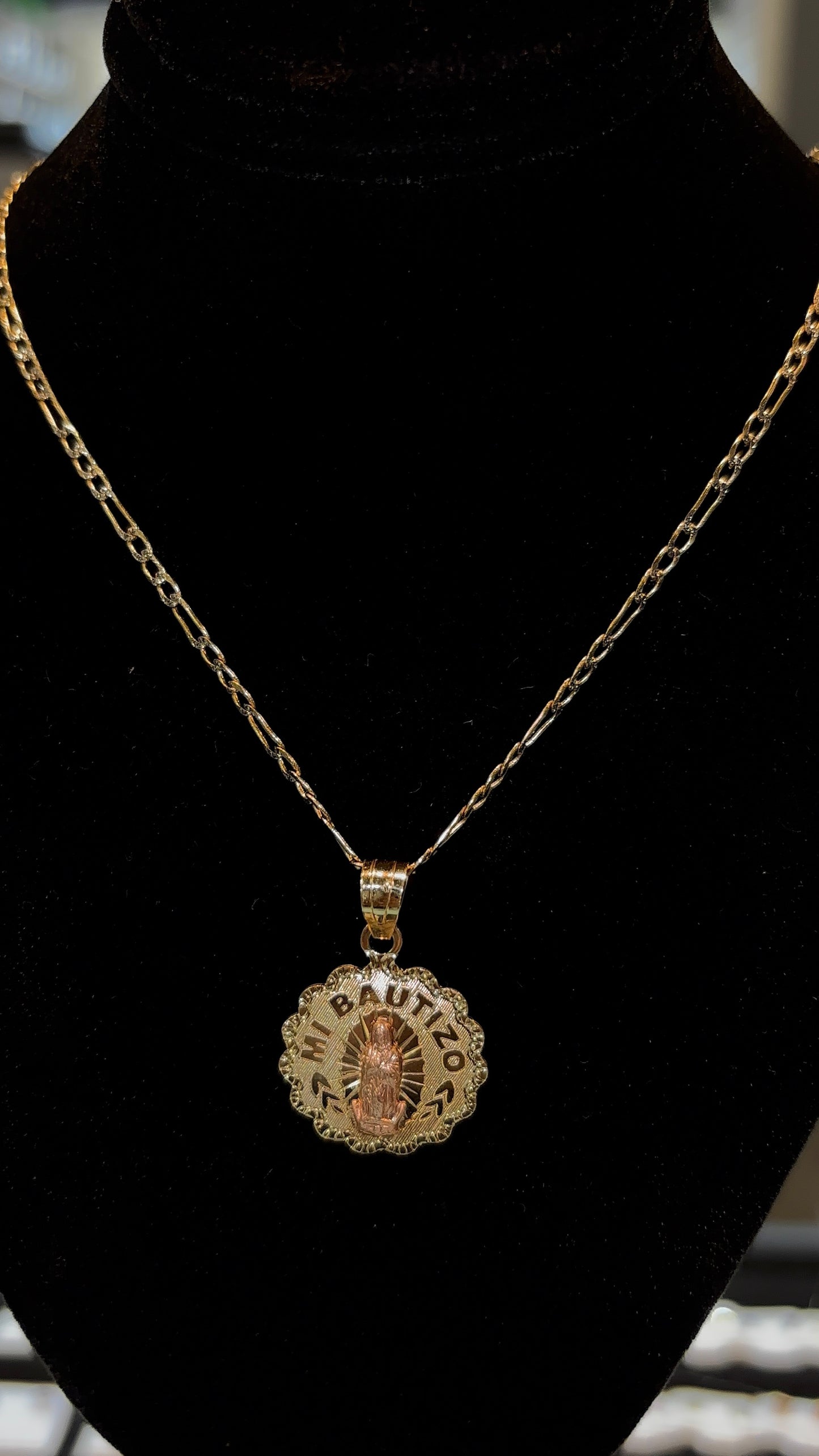14k Mi Bautizo Virgen Mary Set