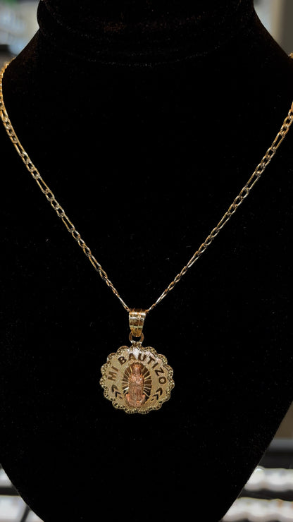 14k Mi Bautizo Virgen Mary Set