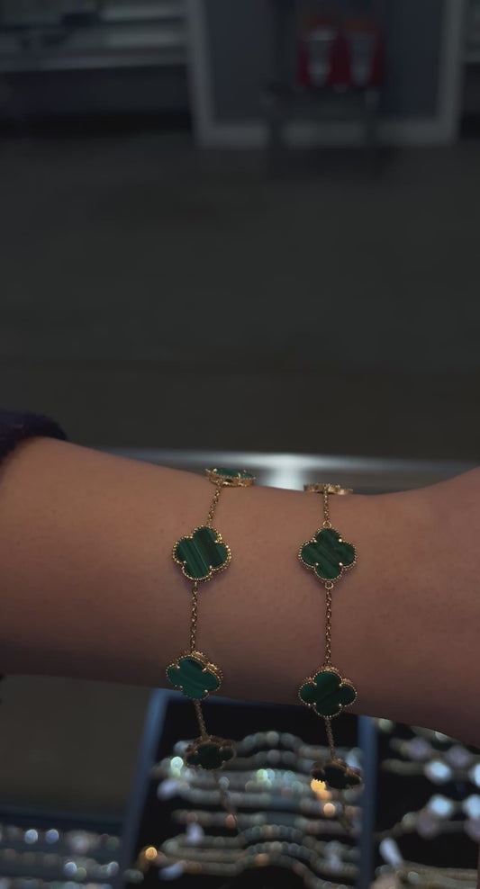 14k Green Clover Bracelet