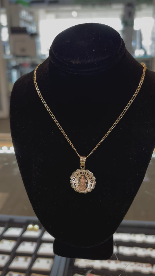 14k Mi Bautizo Virgen Mary Set