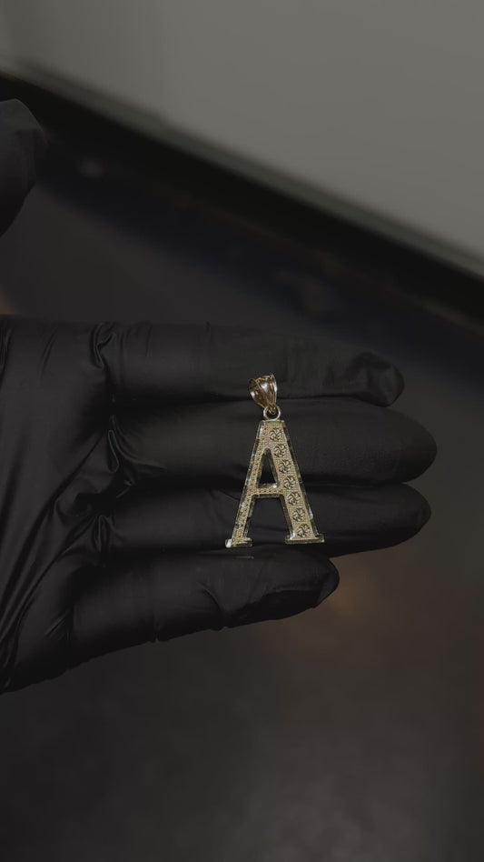 14k Letter A Pendant
